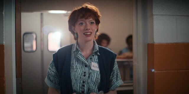 STRANGER THINGS. Amybeth McNulty as Vickie in STRANGER THINGS. Cr. Courtesy of Netflix © 2022
