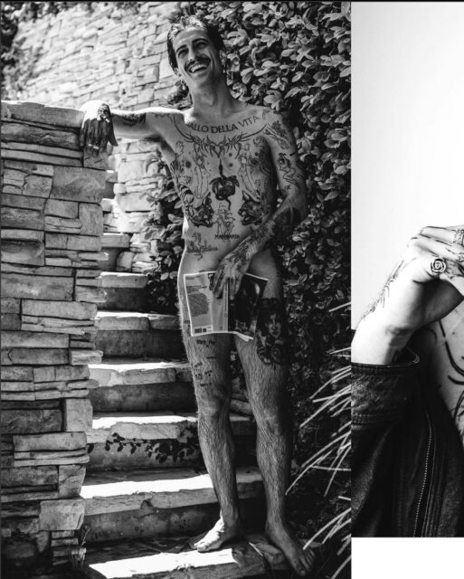 Damiano David stuns in a steamy Damon Baker photoshoot, showing off tattoos, curves, and rock-star energy while his solo career rises.