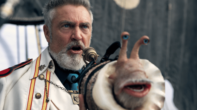 One Piece. Vincent Regan as Vice-Admiral Garp in season 1 of One Piece. Cr. Casey Crafford/Netflix © 2023