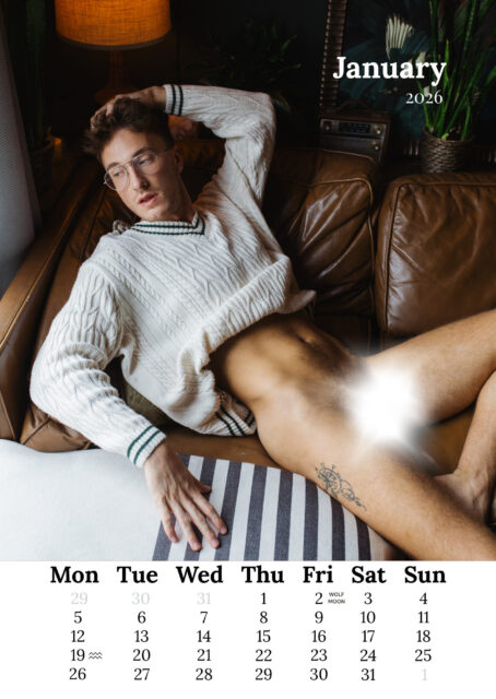 Photo of Zac Warkentin, shot by Hannes van der Merwe for their latest calendar 'Forbitten Fruit'