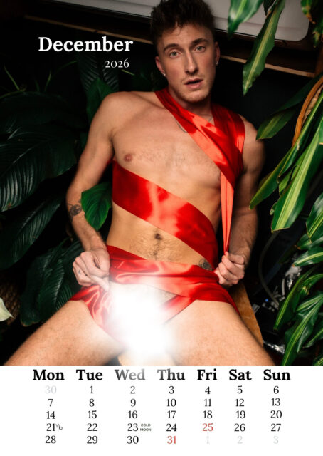 Photo of Zac Warkentin, shot by Hannes van der Merwe for their latest calendar 'Forbitten Fruit'