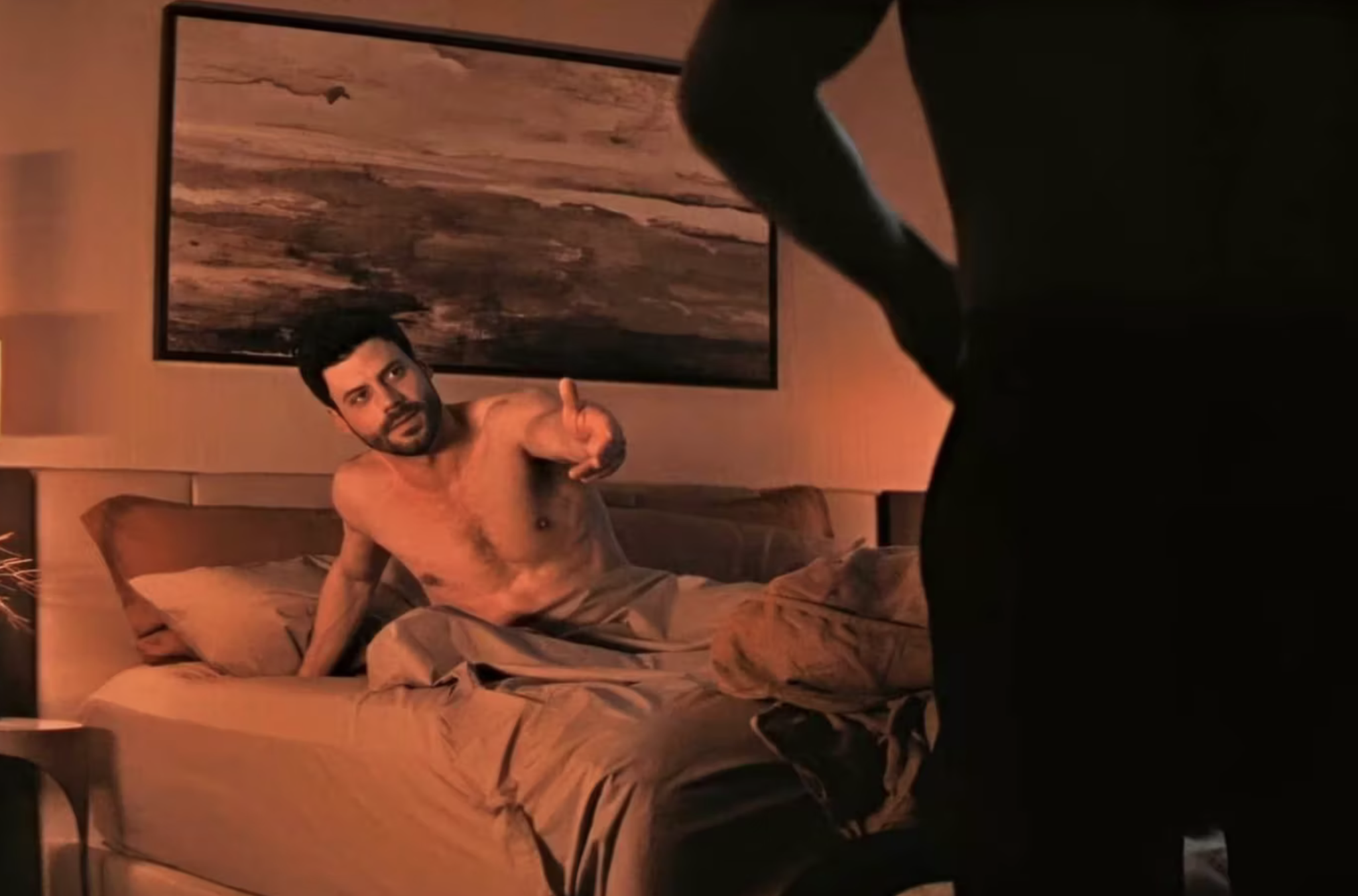 François Arnaud as Scott Hunter and Robbie G.K. as Kip Grady on Heated Rivalry. Photo: HBO Max/Crave Canada