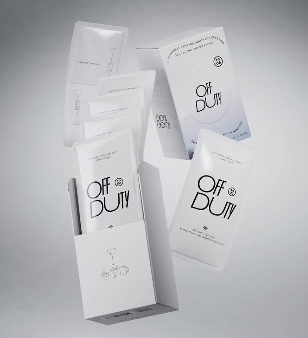 Off Duty’s versatile nature makes it easy to snap into anything, instantly creating a THC/CBD mocktail to offer a more functional, customizable alternative to alcohol. Photo: Off Duty