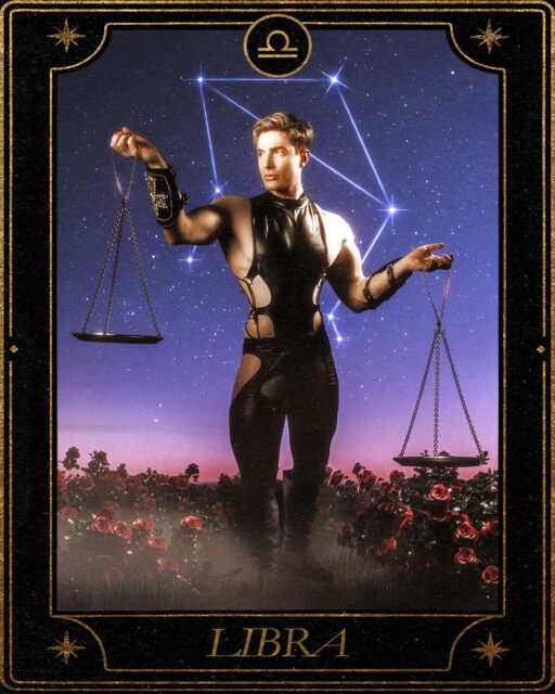The Queer Zodiac transforms astrology into intimate queer portraits, merging mythology, fashion, and sensuality through LGBTQ+ collaboration. Photo: Thomas Mundell