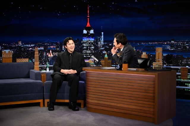 Heated Rivalry star Hudson Williams made his late-night debut on Jimmy Fallon, joking about sex scenes, hockey stretches, and what’s ahead in season two.