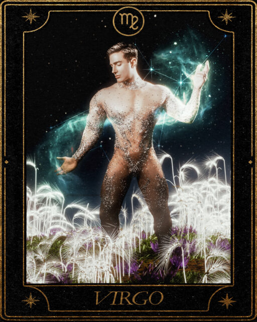 The Queer Zodiac transforms astrology into intimate queer portraits, merging mythology, fashion, and sensuality through LGBTQ+ collaboration. Photo: Thomas Mundell