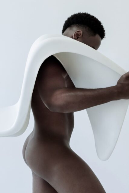 Photos of men sitting, spreading, and showing off by Sébastien of Etat D'Homme