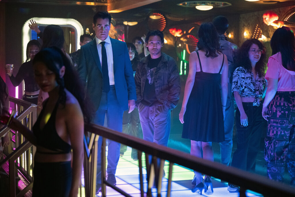 Colin Farrell and Jin Ha in “Sugar,” premiering June 19, 2026 on Apple TV.