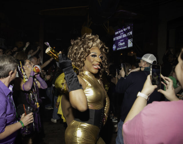 Chesley Polk’s Fat Tuesday Drag Show has become a Pensacola Mardi Gras staple, blending drag, community, and celebration.