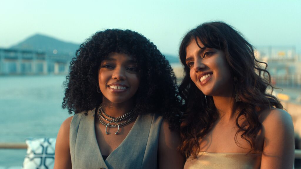 XO, Kitty. (L to R) Regan Aliyah as Juliana Porter, Sasha Bhasin as Pra Veena in episode 301 of XO, Kitty. Cr. Courtesy of Netflix © 2026