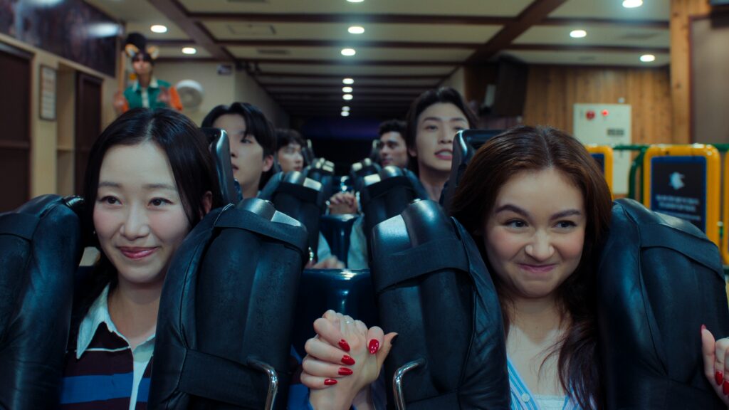 XO, Kitty. (L to R) Gia Kim as Yuri Han, Anna Cathcart as Kitty Song Covey in episode 305 of XO, Kitty. Cr. Courtesy of Netflix © 2026