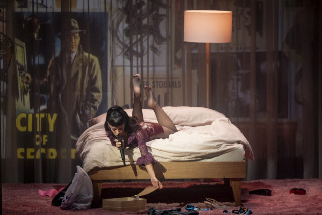 Lily Allen performs West End Girl at The Orpheum Theatre on April 26, 2026 in Los Angeles, California. 
