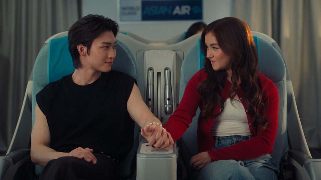 XO, Kitty. (L to R) Sang Heon Lee as Min Ho Moon, Anna Cathcart as Kitty Song Covey in episode 308 of XO, Kitty. Cr. Courtesy of Netflix © 2026