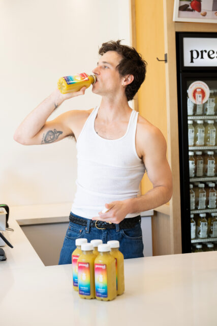 Brandon Flynn discusses Pride, authenticity, mental health, queer visibility and why supporting GLITS mattered in his Pressed campaign.