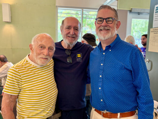 Project Rainbow LGBTQ+ seniors celebrate Pride in West Hollywood with pizza, stories, and community support through JFSLA’s long-running program.
