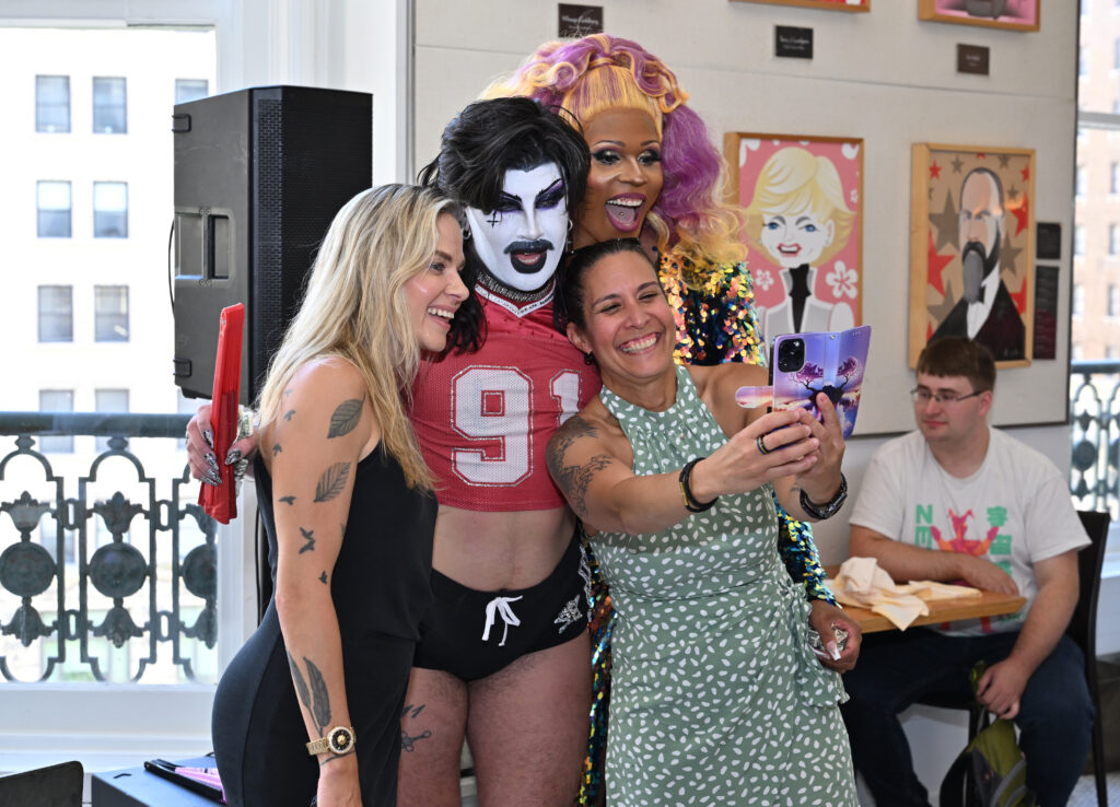 NEW YORK, NEW YORK - JUNE 20: Showponii and Peppermint attend Survival of the Thickest x NYC Pride Drag Brunch on June 20, 2026 in New York City. (Photo by Roy Rochlin/Getty Images for Netflix)