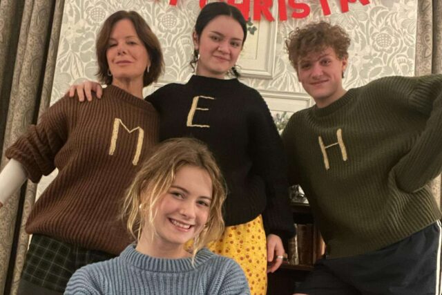 Marcia Gay Hardena and her kids, Eulala Grace, Hudson Harden, and Julitta Dee. Photo: Marcia Gay Harden Instagram