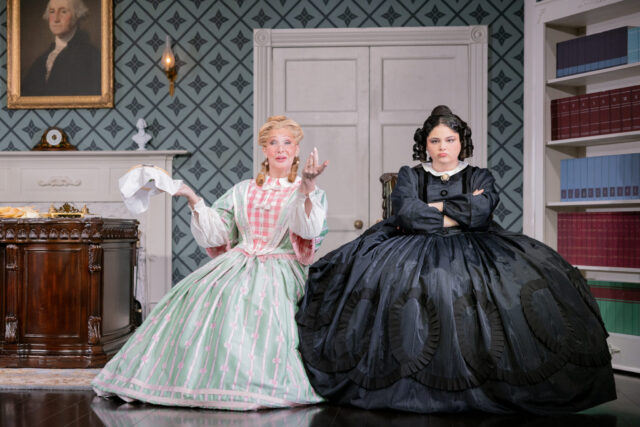 Bianca Leigh and Meg Stalter in Oh, Mary!.
