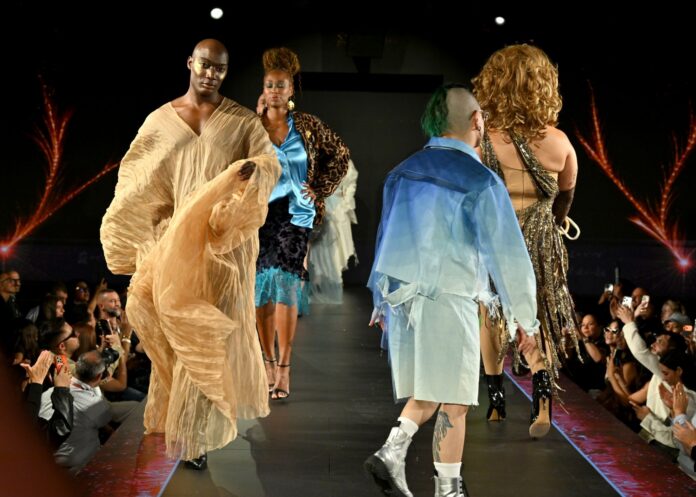 Models walk the runway during HIV Unwrapped. Photo: Getty Images for Plus Life / AO Media