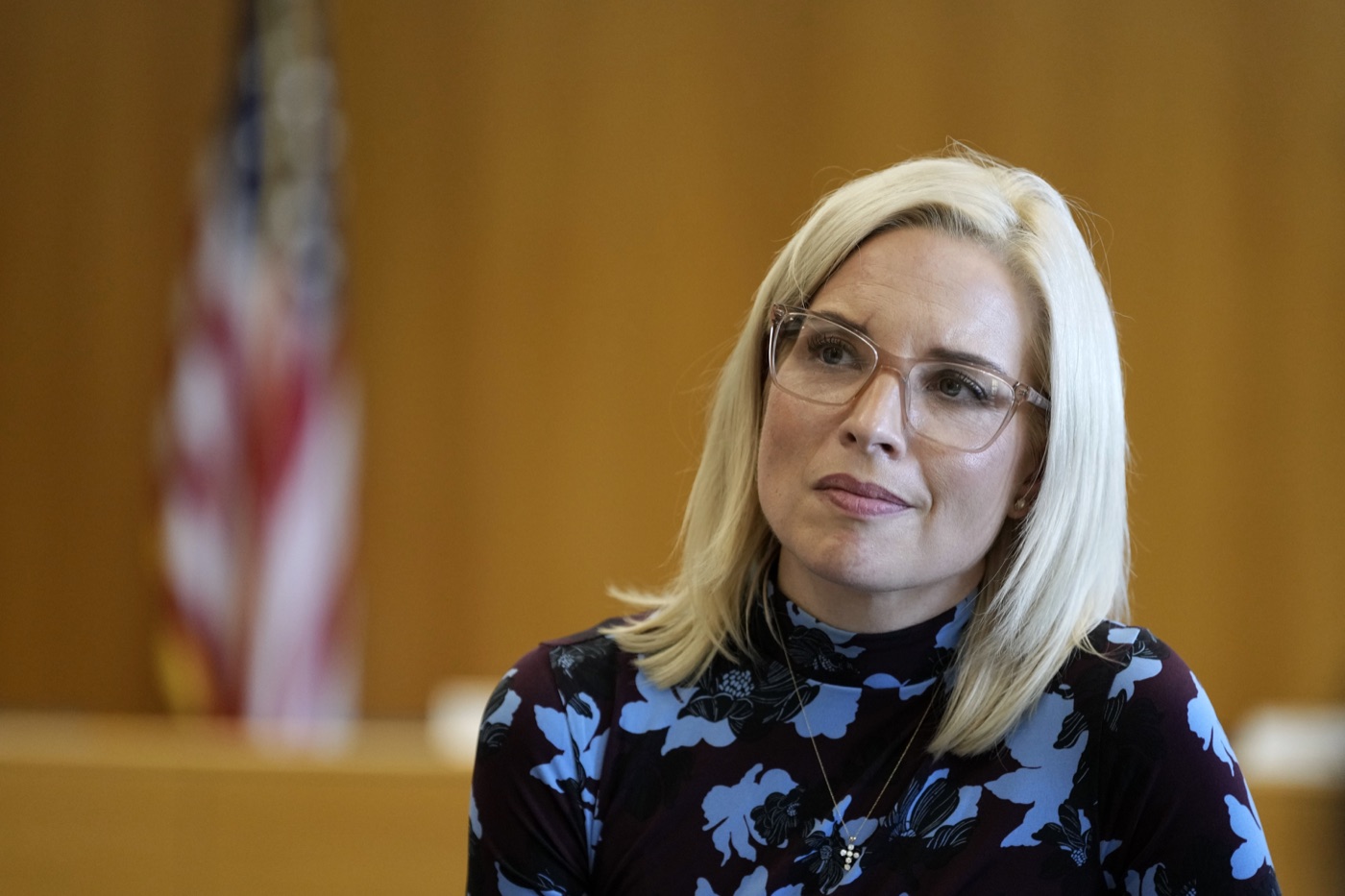 Ashley Hinson at a water quality roundtable in West Des Moines in October 2026.